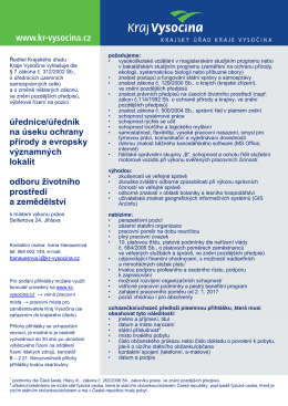 Úřednice/úředník na úseku ochrany přírody a