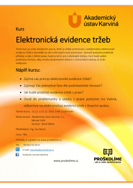Elektronická evidence tržeb - Info