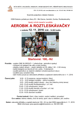 aerobik a roztlesk&aacute;vačky