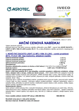 akční cenová nabídka! - Iveco a Fiat – nové i ojeté vozy