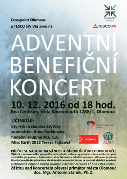 Adventn&iacute; benefičn&iacute; koncert 2016
