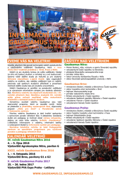 INFORMAČN&Iacute; BULLETIN GAUDEAMUS 2016/2017