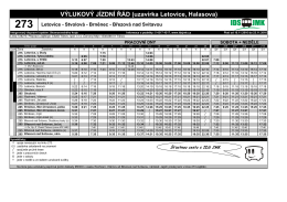 VÝLUKOVÝ JÍZDNÍ ŘÁD (uzavírka Letovice, Halasova)