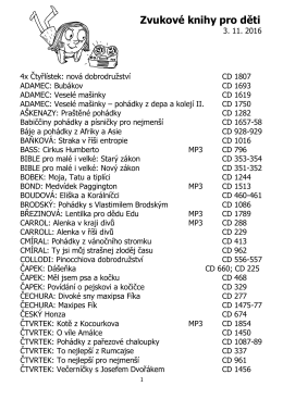 Zvukov&eacute; knihy pro děti