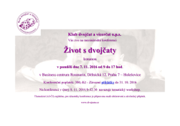 Pozvánka a předběžný program - Klub dvojčat a vícerčat ops