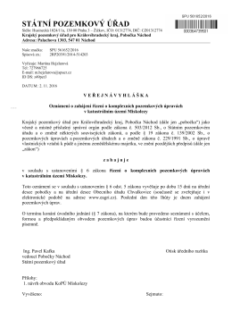ST&Aacute;TN&Iacute; POZEMKOV&Yacute; &Uacute;ŘAD