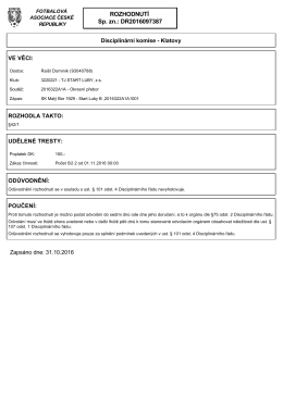 ROZHODNUTÍ Sp. zn.: DR2016097387