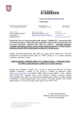 Stavba spojen&iacute; rychlostn&iacute; silnice S-3 v &uacute;seku Legnica &ndash; Lubawka od