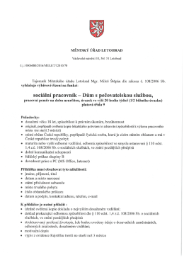 vyhlášení výběrového řízení