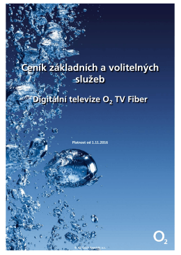 Ceník základních a volitelných služeb