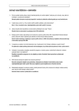 dotazy soutěž&iacute;c&iacute;ch + odpovědi