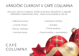 v&aacute;nočn&iacute; cukrov&iacute; v caf&eacute; columna
