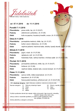 týden 7. 11. - 11. 11. 2016 - Základní škola Velké Opatovice