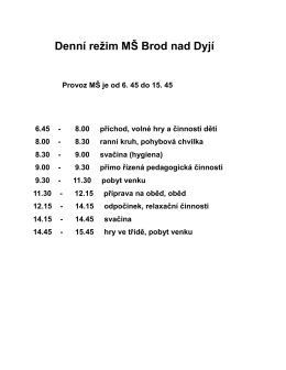 Denn&iacute; režim M&Scaron; Brod nad Dyj&iacute;