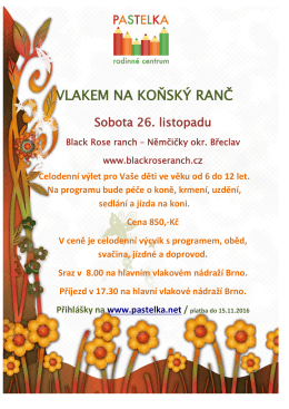 vlakem na koňský ranč