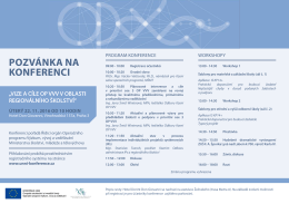POZVÁNKA NA KONFERENCI