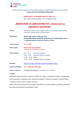 pozvánka/program - Vzdělávací institut AGEL