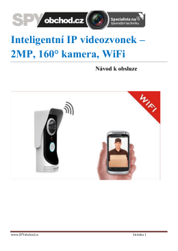 Navod k obsluze - Inteligentni IP videozvonek