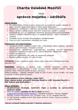 Charita Vala&scaron;sk&eacute; Meziř&iacute;č&iacute; spr&aacute;vce majetku