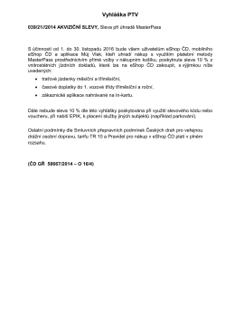 Vyhl&aacute;&scaron;ka PTV