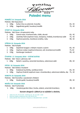 Týdenní menu - 46. týden