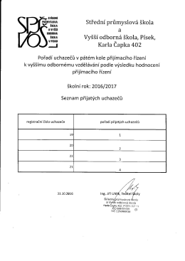 Výsledky 5. kola přijímacího řízení na VO