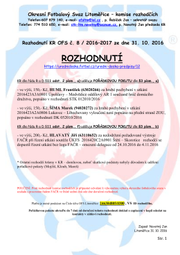 ČMFS &ndash; &Uacute;steck&yacute; krajsk&yacute; fotbalov&yacute; svaz &ndash; komise - fačr