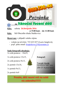 Vánoční focení dětí