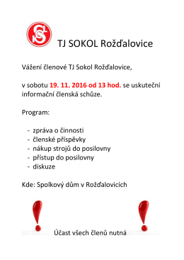 TJ SOKOL Rožďalovice