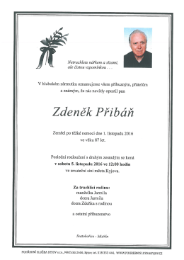 Zdeněk Přibáň 1.11.2016 - Obec Svatobořice