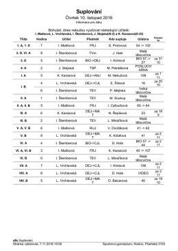 Suplov&aacute;n&iacute; - Sportovn&iacute; gymn&aacute;zium