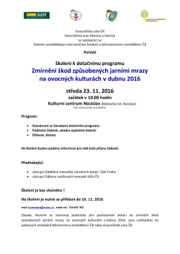 středa 23. 11. 2016