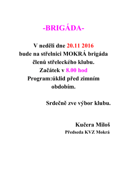 brigáda - KVZ Mokrá