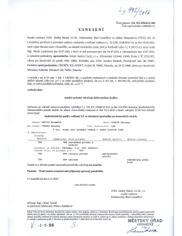 usnesen&iacute; o odročen&iacute; dražebn&iacute;ho jedn&aacute;n&iacute; proti Zdeněk