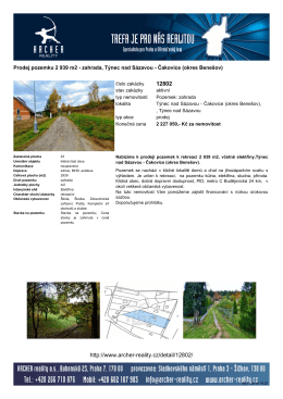 zahrada, Týnec nad Sázavou - Čakovice (okres
