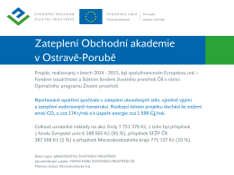 Zateplení OA Ostrava-Poruba - Obchodní akademie Ostrava