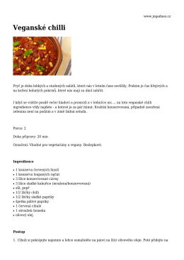 Veganské chilli