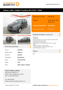 Volksw. užitk. Caddy4 Trendline KR 2,0TDI / 75kW