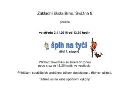 &scaron;plh na tyči - Z&aacute;kladn&iacute; &scaron;kola Brno, Sv&aacute;žn&aacute; 9