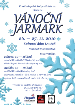 Pozvánka na VÁNOČNÍ JARMARK Loučeň ve dnech 26.