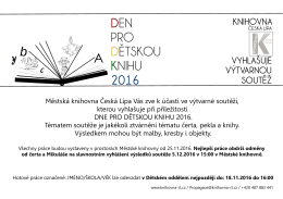 DEN PRO DĚTSKOU KNIHU 2016