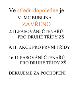 Ve středu dopoledne je