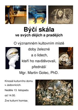 Býčí skála ve svých dějích a pradějích