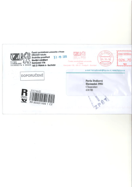 St&aacute;hnout soubor - Česk&aacute; zemědělsk&aacute; univerzita v Praze