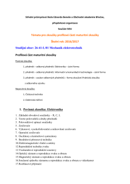 Mechanik elektrotechnik 2016/2017