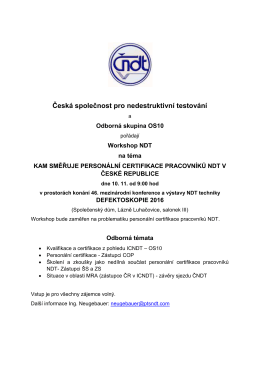 Česk&aacute; společnost pro nedestruktivn&iacute; testov&aacute;n&iacute;
