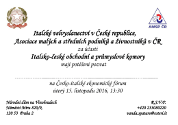 Italské velvyslanectví v České republice, Asociace malých a