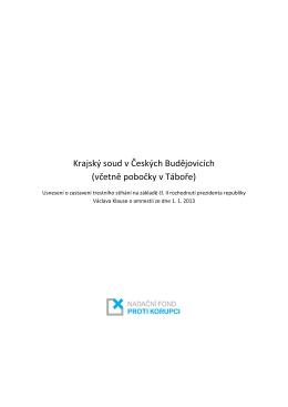 Krajský soud v Českých Budějovicích (včetně pobočky v Táboře)