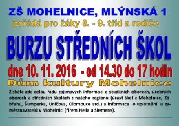 Získáte zde celou řadu zajímavých informací o studijních oborech