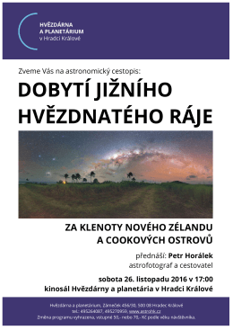Ethan Frome - Hvězdárna a planetárium v Hradci Králové